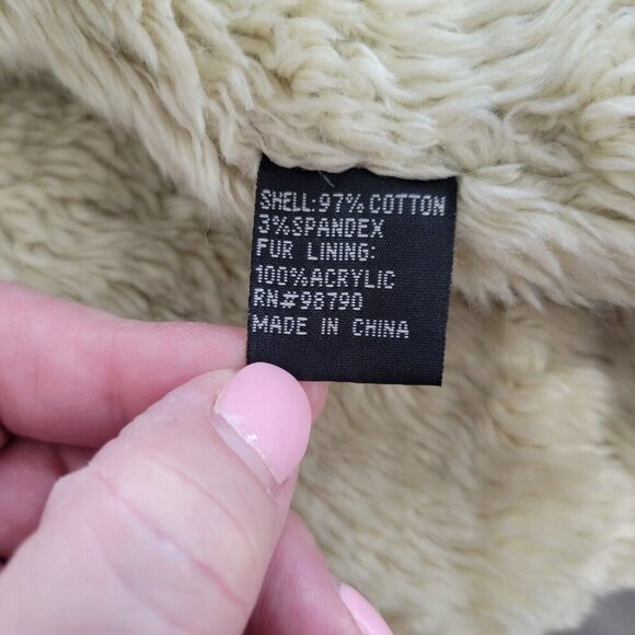 Dollhouse Penny Lane Jean Jacket Womens M Blue Denim Sherpa Lined Stretch Retro - Picture 7 of 12